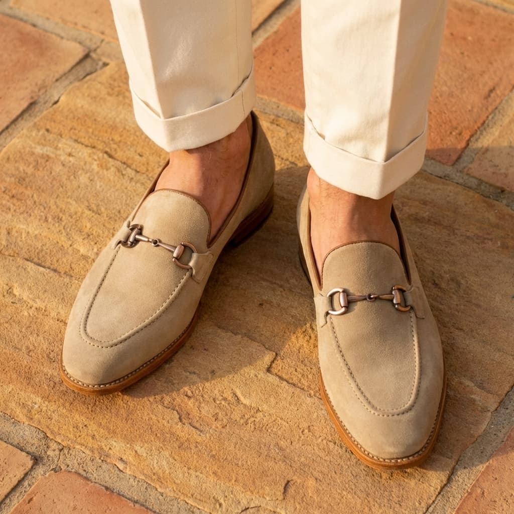 Mocassin à Mors — Daim Taupe